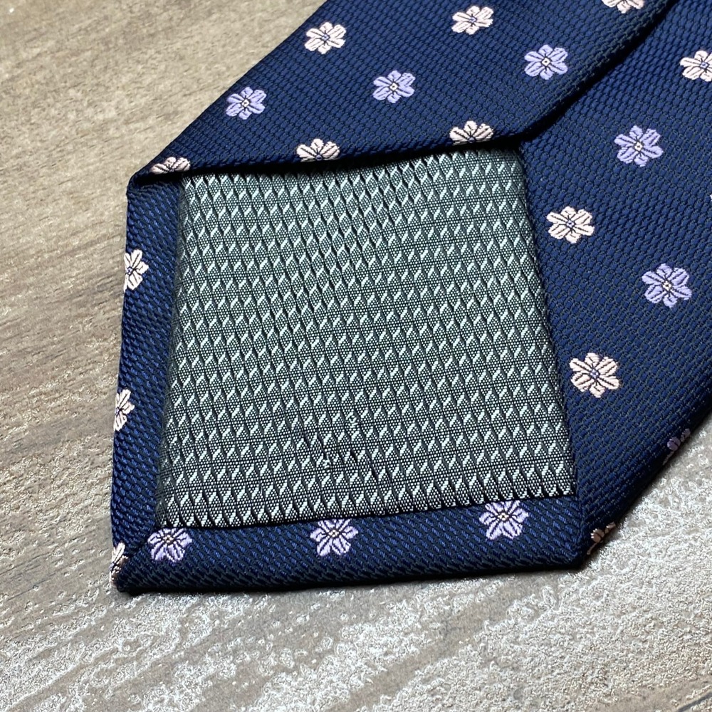 Saddlebred Necktie Floral Jacquard Mens Blue Lavender Peach Preppy Wedding NEW - Picture 4 of 8